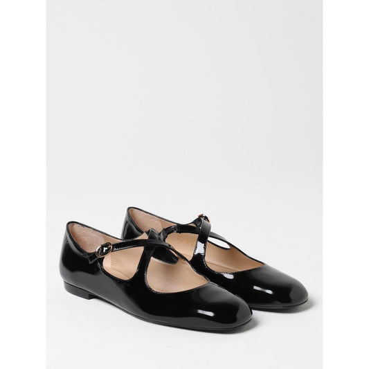 Stuart Weitzman Black Patent Leather Ballet Flats