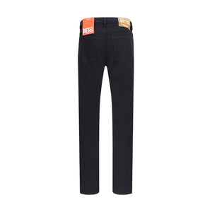 Diesel Black Cotton Slim Fit Jeans