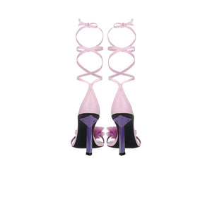 Aniye By Purple Leather High Heel Pumps