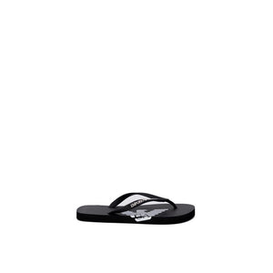 Emporio Armani Underwear Black And White Rubber Flip-Flop Sandals