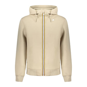 K-WAY Beige Polyester Men Sweater with Hood