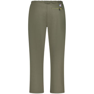 K-WAY Green Cotton Men Trouser