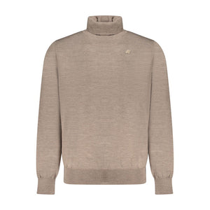 K-WAY Brown Wool Men Sweater
