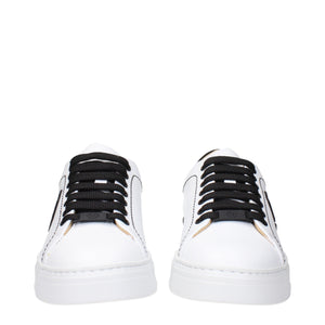 Philipp Plein White Leather Low Top Sneakers