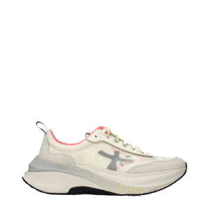 Premiata Beige Fabric Chunky Sneakers
