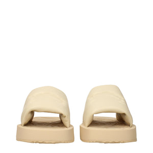 Burberry Beige Leather Slippers
