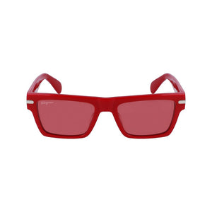 Ferragamo Red Acetate Sunglasses