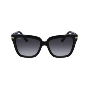 Ferragamo Black Acetate Sunglasses