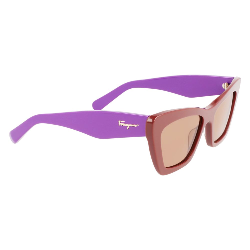 Ferragamo Brown Acetate Sunglasses