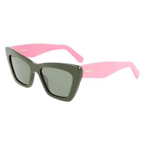 Ferragamo Green Acetate Sunglasses