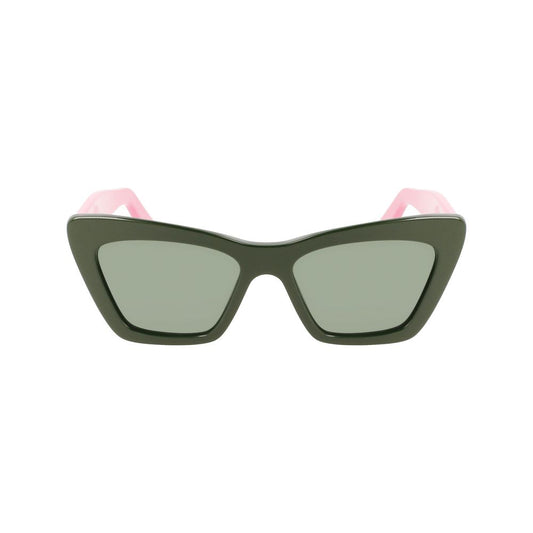 Ferragamo Green Acetate Sunglasses