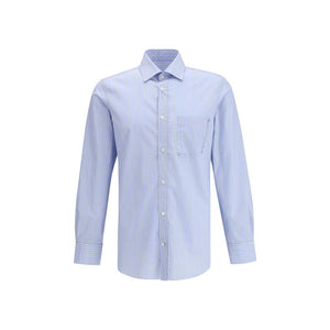 Margiela Blue Cotton Pattern Shirt