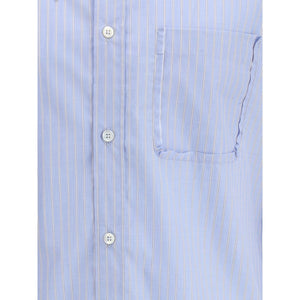 Margiela Blue Cotton Pattern Shirt