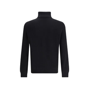 Aragona Cashmere Black Merino Wool Turtleneck