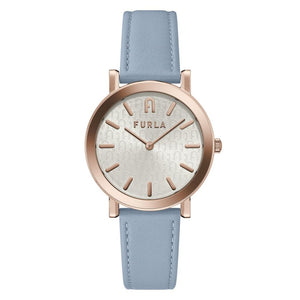 Furla Blue Leather Dress Watch