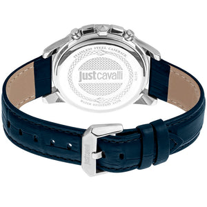 Just Cavalli Black Leather Dress Watch