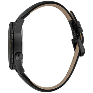 Just Cavalli Black Leather Dress Watch