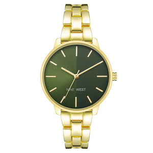 Nine West Gold Metal Dress Watch
