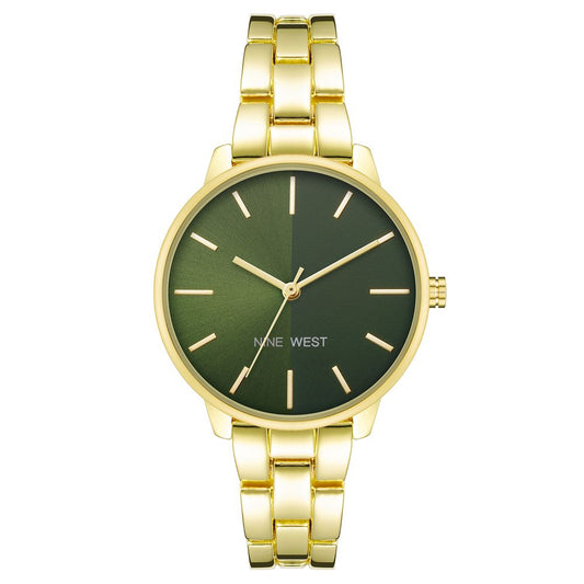 Nine West Gold Metal Dress Watch