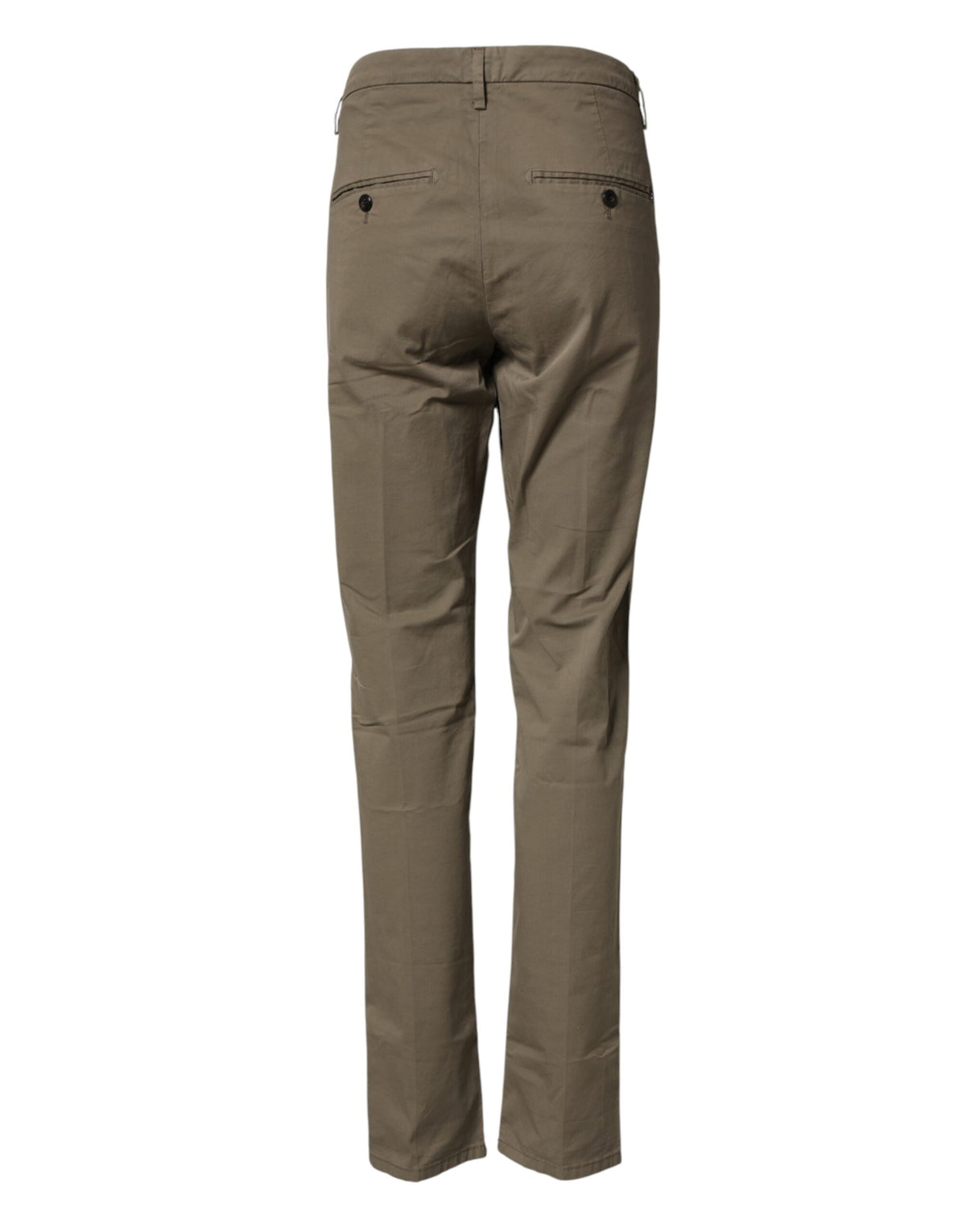 Dondup Beige Cotton Stretch Straight Chino Men Trouser Pants