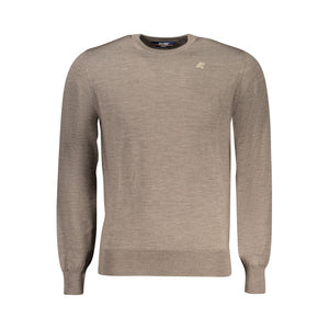K-WAY Brown Wool Men Sweater