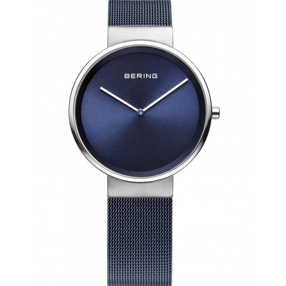 BERING Navy Blue Stainless Steel Dress Watch