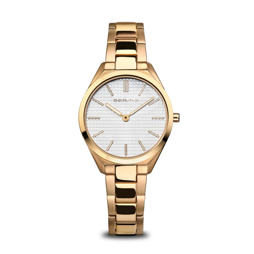 BERING Gold Stainless Steel Dress Watch