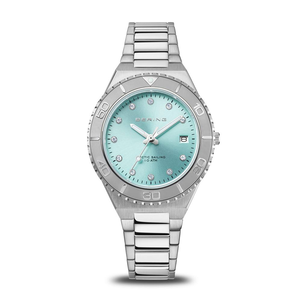 BERING Gray Stainless Steel Dress Watch