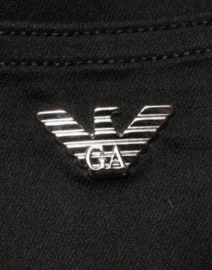 Armani Jeans Black Mid Waist Cotton Stretch Skinny Denim Jeans