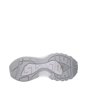 Versace White Fabric Chunky Sneakers