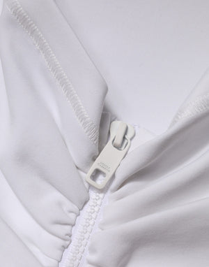 Dolce & Gabbana White Viscose Pencil Cut High Waist Mini Skirt