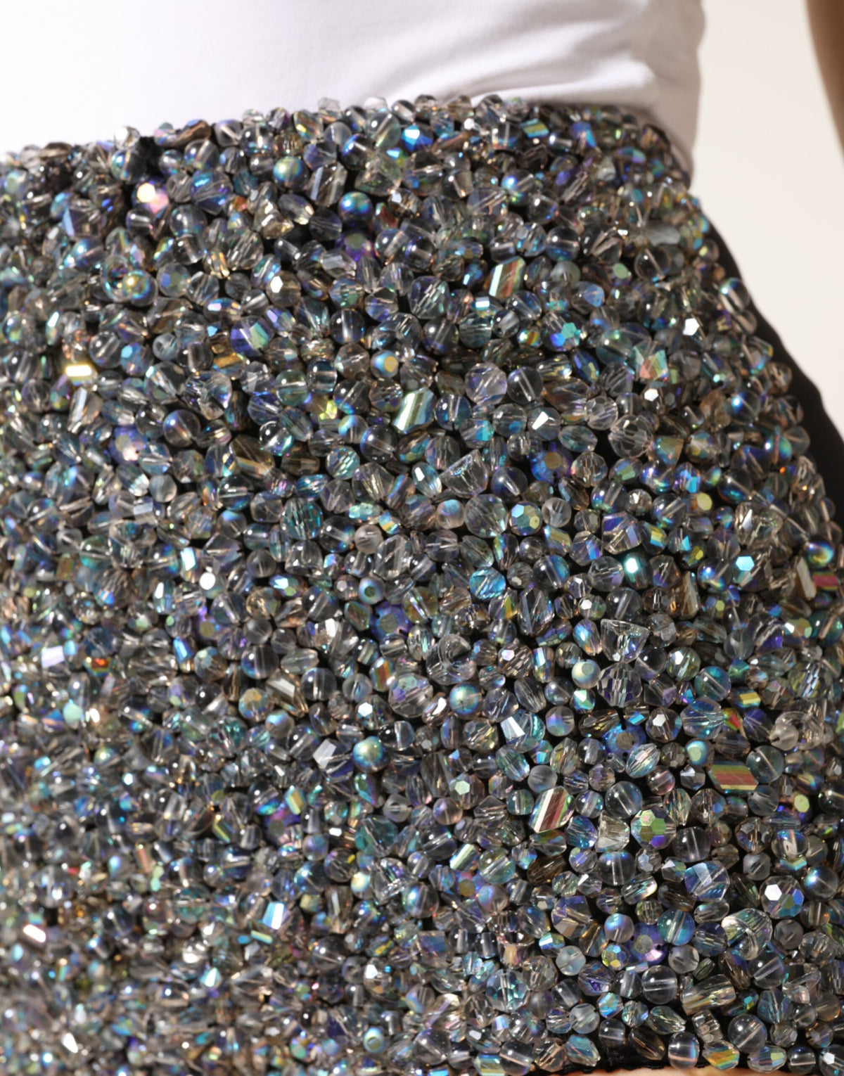 Dolce & Gabbana Multicolor Embellished High Waist Hot Pants Shorts