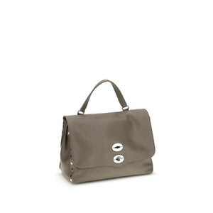 Zanellato Gray Calf Leather Bos Taurus Shoulder Bag