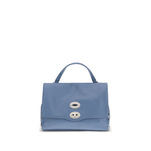 Zanellato Blue Calf Leather Bos Taurus Shoulder Bag