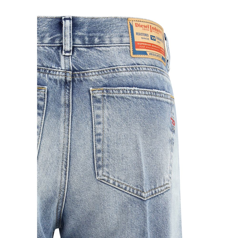Diesel Light Blue Cotton Bootcut Jeans
