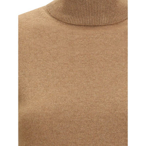 Max Mara Brown Wool Turtleneck