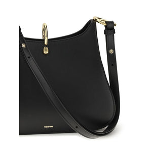 Rabanne Black Calf Leather Bos Taurus Shoulder Bag