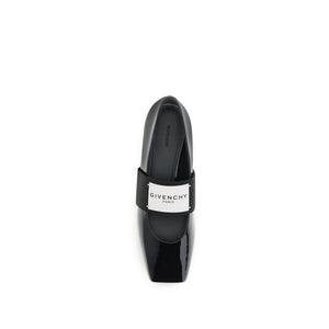 Givenchy Black Leather Ballet Flats