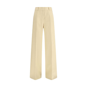 Ermanno Scervino Yellow Fleece Wool Casual Pants