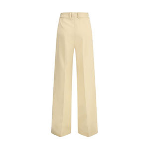 Ermanno Scervino Yellow Fleece Wool Casual Pants