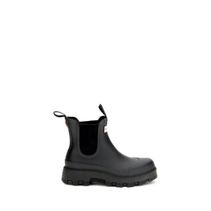 Hunter Black Rubber Chelsea Boots