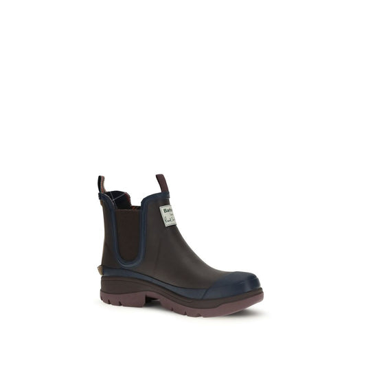 Barbour Brown Rubber Ankle Boots