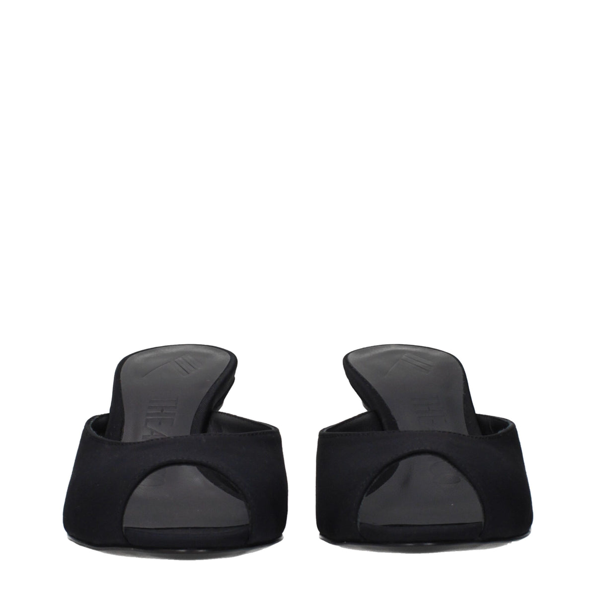 The Attico Black Fabric Sandals