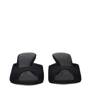 The Attico Black Fabric Sandals
