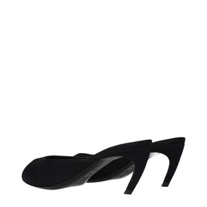 The Attico Black Fabric Sandals