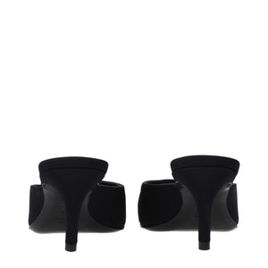 The Attico Black Fabric Sandals