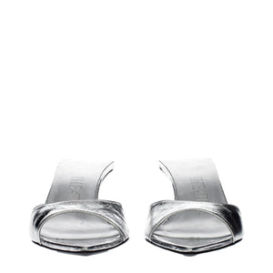 The Attico Gray Leather Sandals