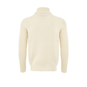 Gran Sasso White Wool Turtleneck