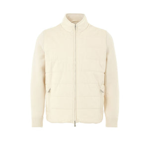 Gran Sasso White Wool Full-Length Jacket