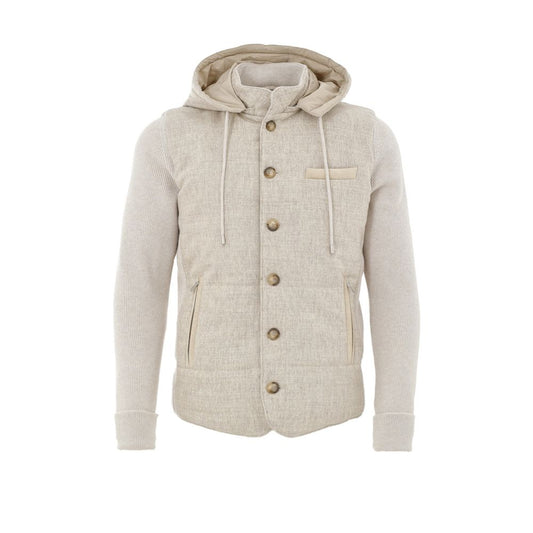Gran Sasso Beige Wool Shell Jacket